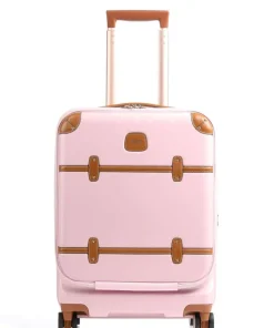 Brics Hardside Luggage | Spinner (4 Wheel)-Bellagio 2 Trolley 55cm with Front Pocket - Pink
