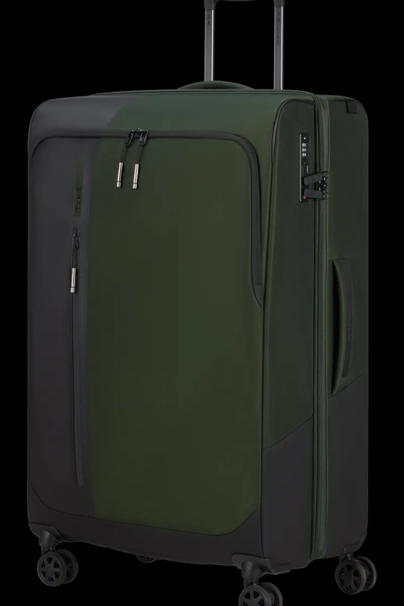 Samsonite Spinner (4 Wheel) | Softside Luggage-BIZ2GO TRVL Spinner (4 wheels) 77cm - Earth Green