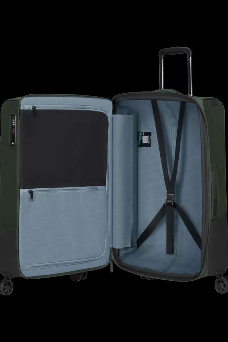 Samsonite Spinner (4 Wheel) | Softside Luggage-BIZ2GO TRVL Spinner (4 wheels) 66cm - Earth Green