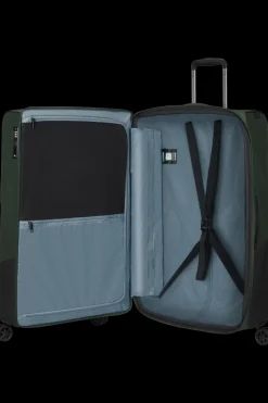 Samsonite Spinner (4 Wheel) | Softside Luggage-BIZ2GO TRVL Spinner (4 wheels) 77cm - Earth Green