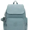 Kipling Backpacks-City Zip S Small Backpack with Adjustable Straps - Relaxed Grey (blue)