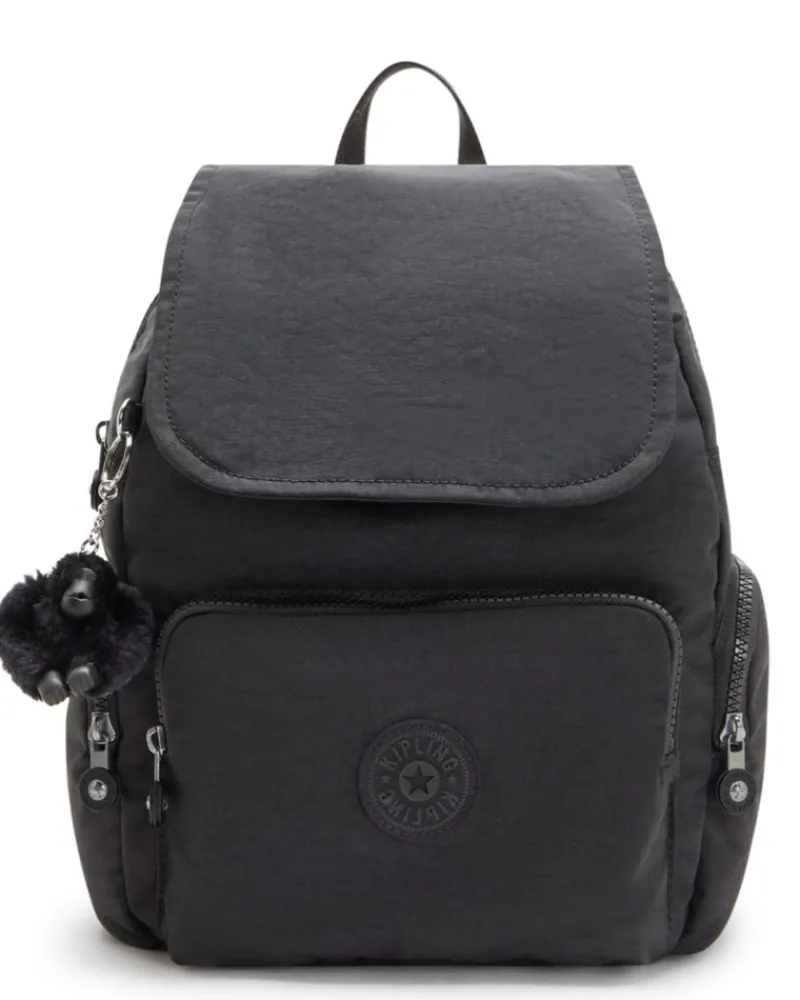 Kipling Backpacks-City Zip S Small Backpack with Adjustable Straps - Black Noir (black)
