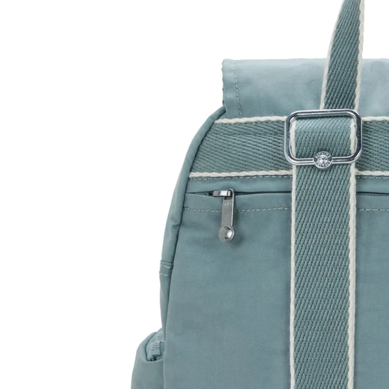 Kipling Backpacks-City Zip S Small Backpack with Adjustable Straps - Relaxed Grey (blue)