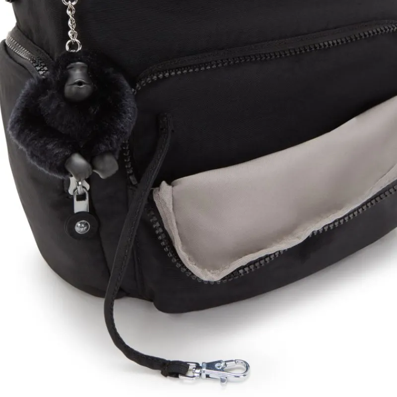Kipling Backpacks-City Zip S Small Backpack with Adjustable Straps - Black Noir (black)