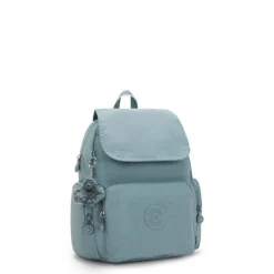 Kipling Backpacks-City Zip S Small Backpack with Adjustable Straps - Relaxed Grey (blue)