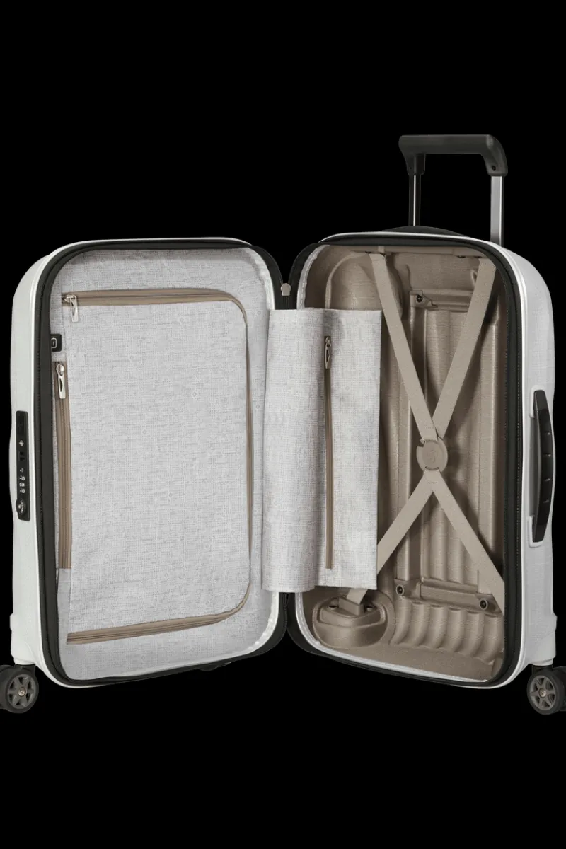 Samsonite Spinner (4 Wheel) | Lightweight Luggage-C-Lite Spinner (4 wheels) 55cm Expandable Cabin - Off White