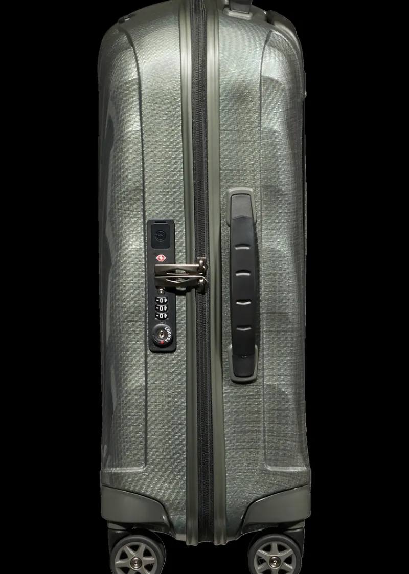 Samsonite Spinner (4 Wheel) | Lightweight Luggage-C-Lite Spinner (4 wheels) 55cm Expandable Cabin - Metallic Green