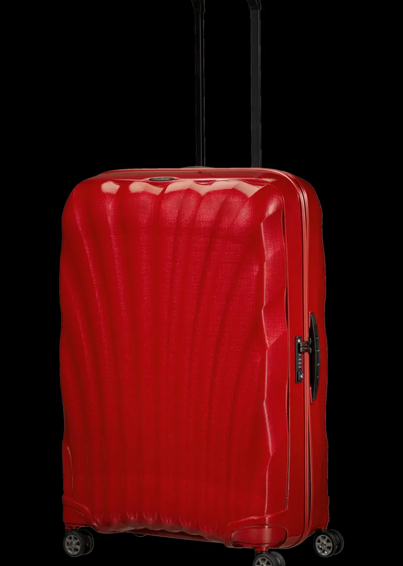Samsonite Spinner (4 Wheel) | Lightweight Luggage-C-Lite Spinner (4 wheels) 81cm - Chili red
