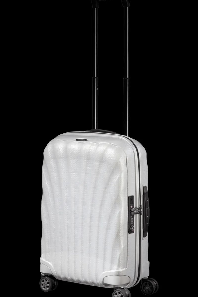 Samsonite Spinner (4 Wheel) | Lightweight Luggage-C-Lite Spinner (4 wheels) 55cm Expandable Cabin - Off White