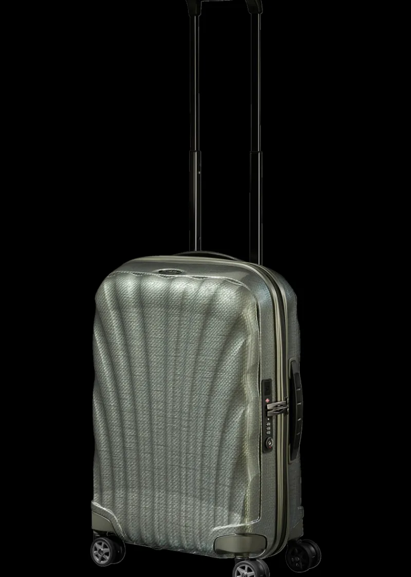 Samsonite Spinner (4 Wheel) | Lightweight Luggage-C-Lite Spinner (4 wheels) 55cm Expandable Cabin - Metallic Green