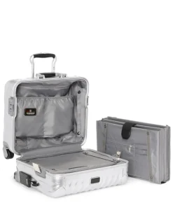 Tumi Spinner (4 Wheel) | Hardside Luggage-19 Degree Aluminium Compact Carry On - Silver