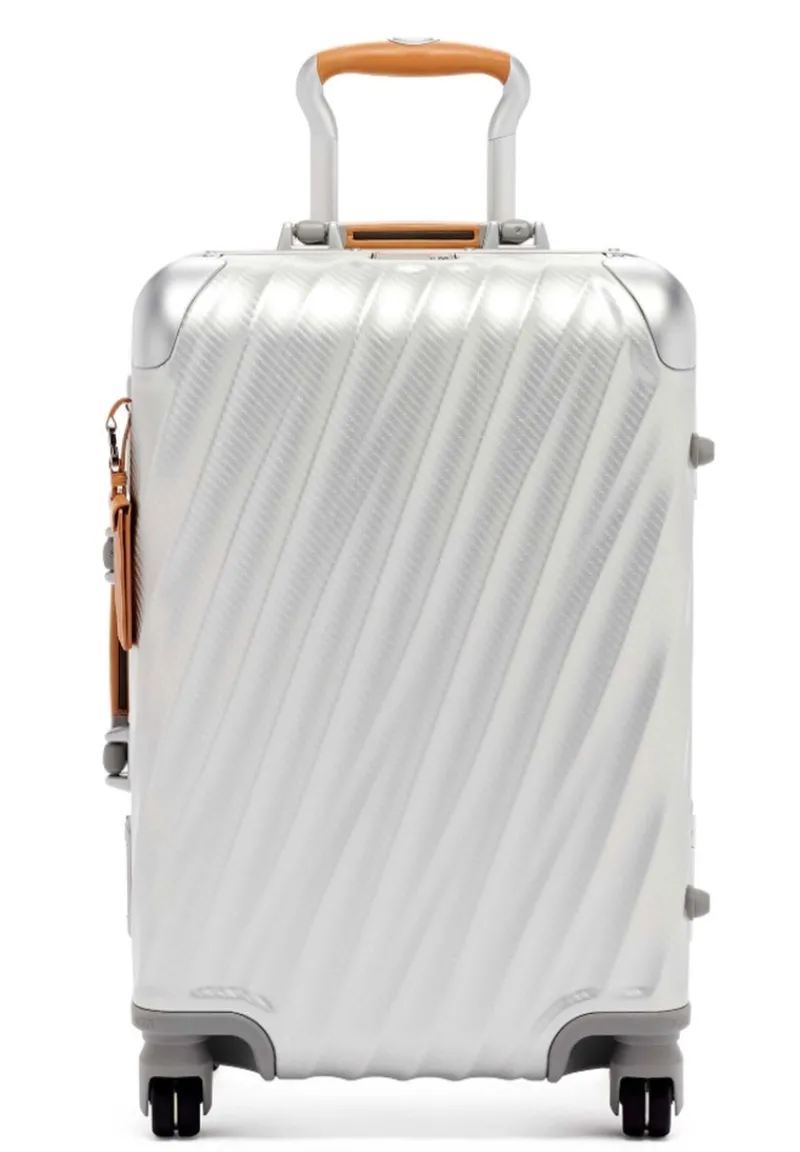 Tumi Spinner (4 Wheel) | Aluminium Luggage-19 Degree Aluminium International Carry-On - Texture Silver
