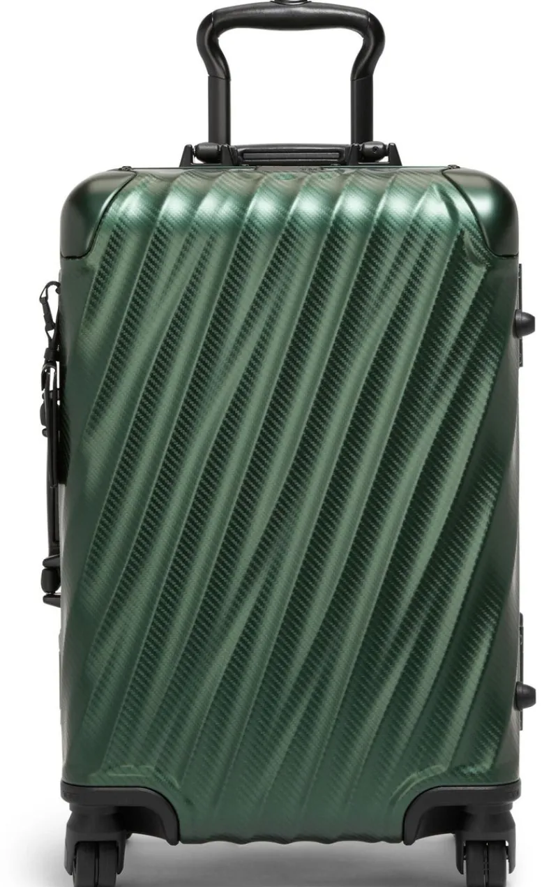 London Luggage Spinner (4 Wheel) | Hardside Luggage-19 Degree Aluminium International Carry-On 56cm - Texture Forest Green