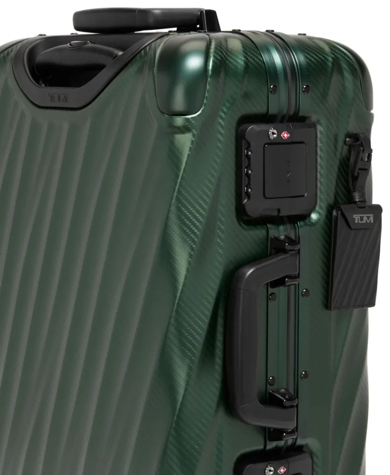 London Luggage Spinner (4 Wheel) | Hardside Luggage-19 Degree Aluminium International Carry-On 56cm - Texture Forest Green
