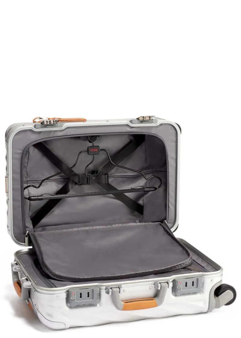 Tumi Spinner (4 Wheel) | Aluminium Luggage-19 Degree Aluminium International Carry-On - Texture Silver