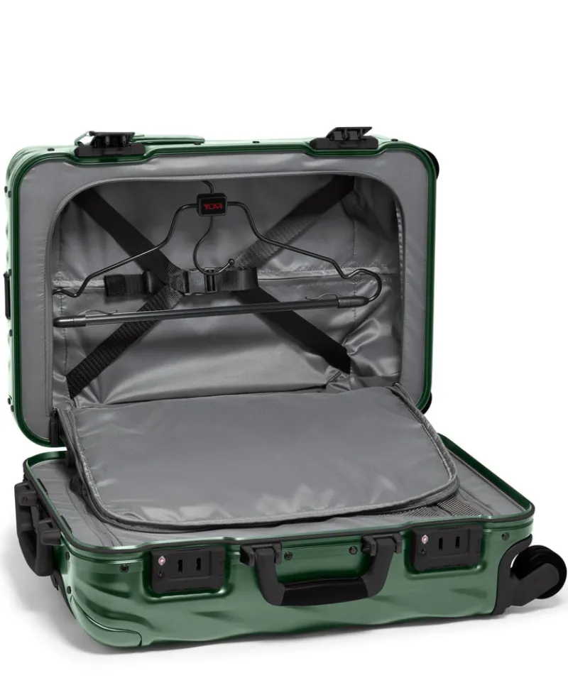 London Luggage Spinner (4 Wheel) | Hardside Luggage-19 Degree Aluminium International Carry-On 56cm - Texture Forest Green