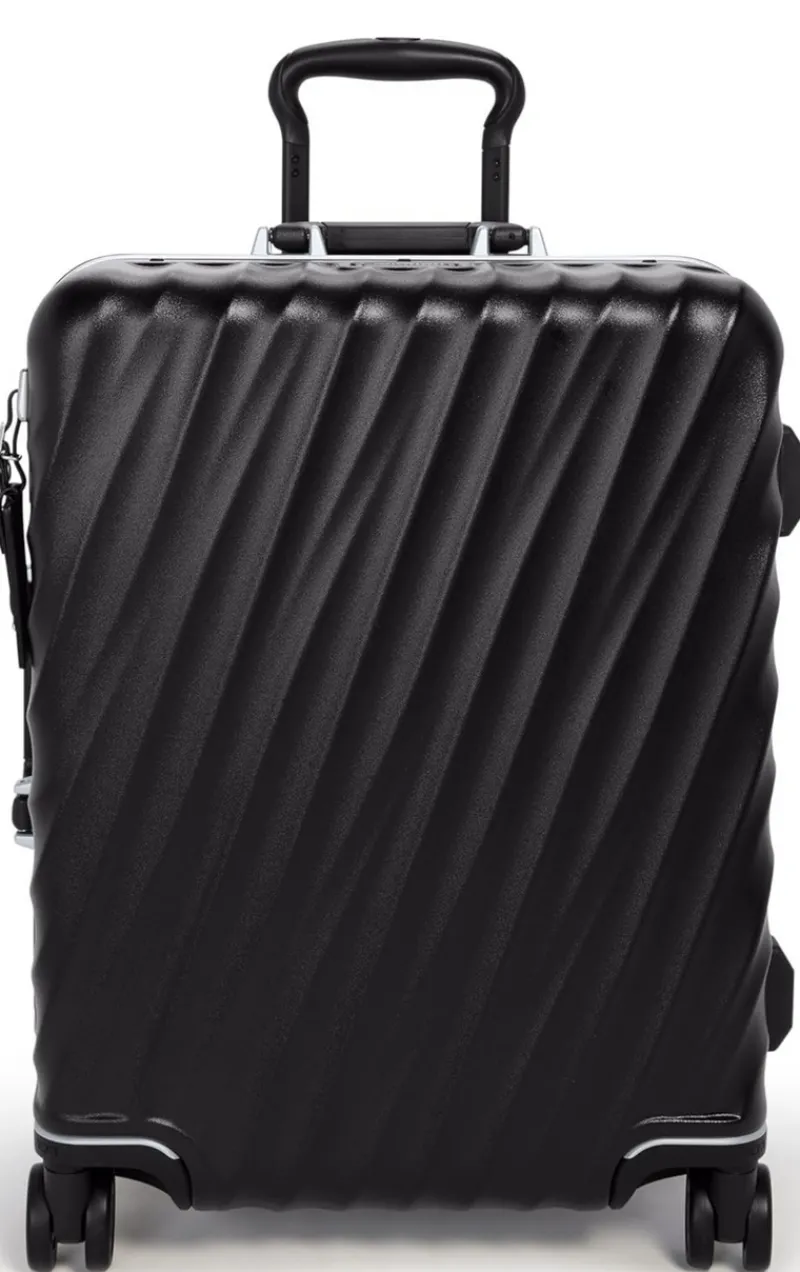 Tumi Spinner (4 Wheel) | Hardside Luggage-19 Degree Frame Continental 4 Wheeled Carry-On 55cm - Black Texture