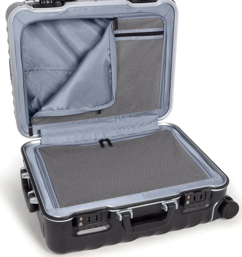 Tumi Spinner (4 Wheel) | Hardside Luggage-19 Degree Frame Continental 4 Wheeled Carry-On 55cm - Black Texture