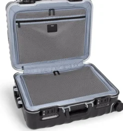 Tumi Spinner (4 Wheel) | Hardside Luggage-19 Degree Frame Continental 4 Wheeled Carry-On 55cm - Black Texture