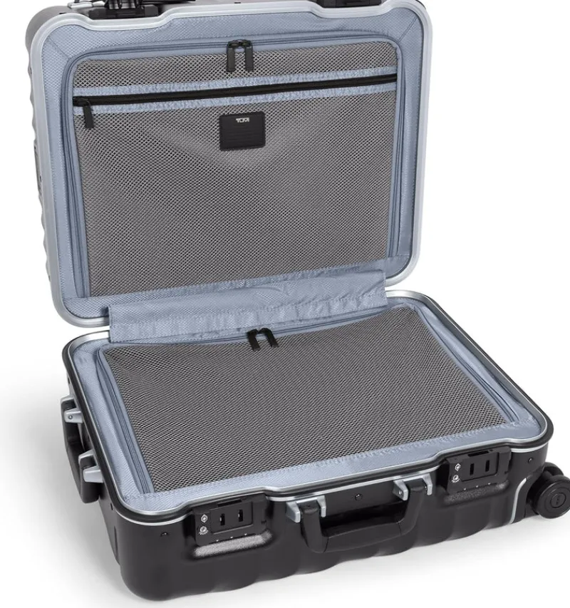Tumi Spinner (4 Wheel) | Hardside Luggage-19 Degree Frame Continental 4 Wheeled Carry-On 55cm - Black Texture