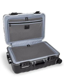 London Luggage Spinner (4 Wheel) | Hardside Luggage-19 Degree Frame International 4 Wheeled Carry-On 55cm - Black Texture