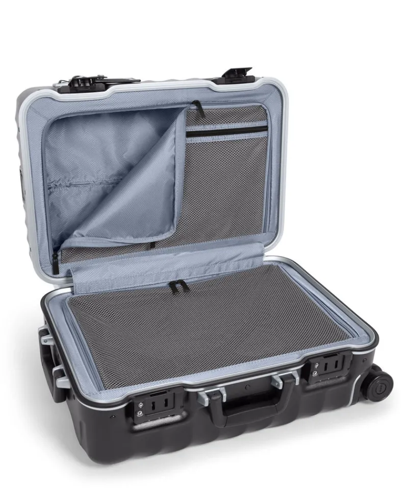 London Luggage Spinner (4 Wheel) | Hardside Luggage-19 Degree Frame International 4 Wheeled Carry-On 55cm - Black Texture