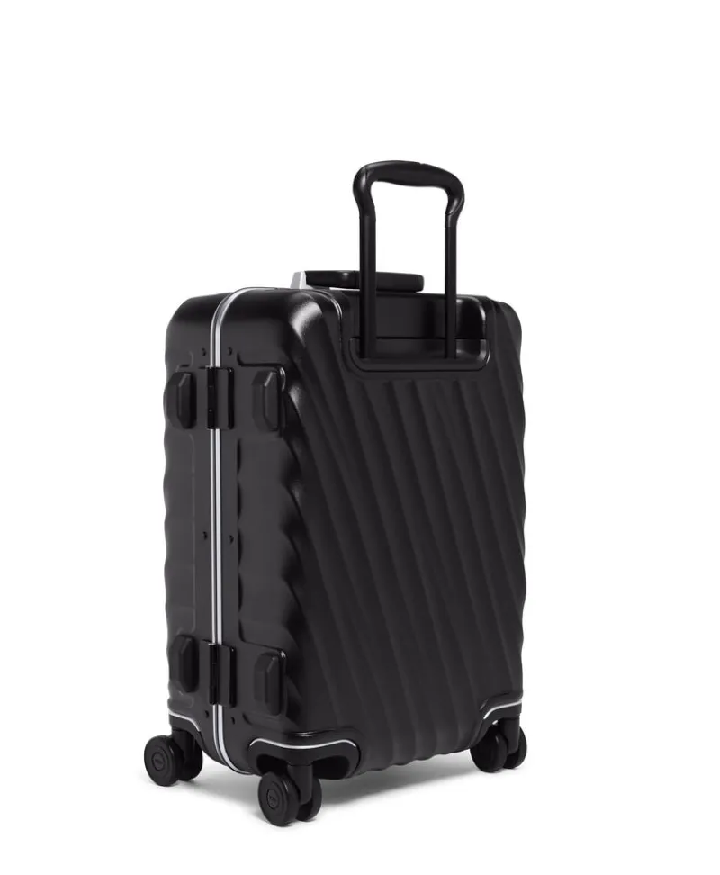 London Luggage Spinner (4 Wheel) | Hardside Luggage-19 Degree Frame International 4 Wheeled Carry-On 55cm - Black Texture