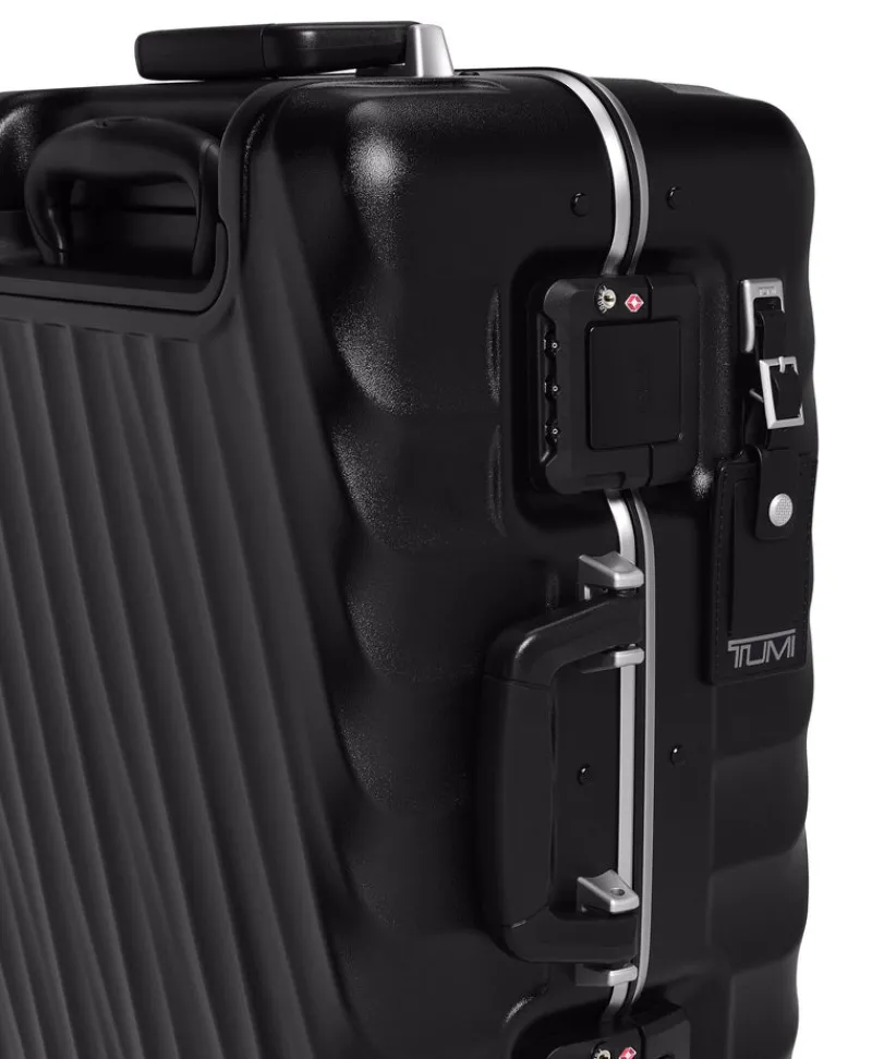 London Luggage Spinner (4 Wheel) | Hardside Luggage-19 Degree Frame International 4 Wheeled Carry-On 55cm - Black Texture
