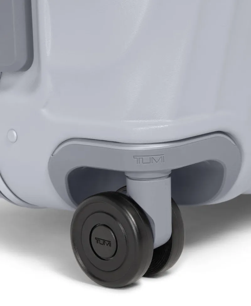London Luggage Spinner (4 Wheel) | Hardside Luggage-19 Degree Frame Short Trip 4 Wheeled Checked Luggage 66cm - Pearl Grey