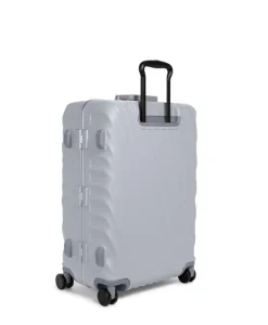 London Luggage Spinner (4 Wheel) | Hardside Luggage-19 Degree Frame Short Trip 4 Wheeled Checked Luggage 66cm - Pearl Grey