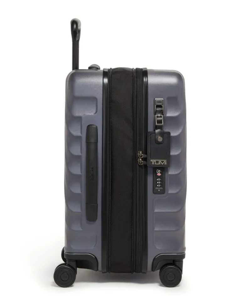 London Luggage Spinner (4 Wheel) | Hardside Luggage-19 Degree International Expandable Carry-On 55cm - Grey Texture