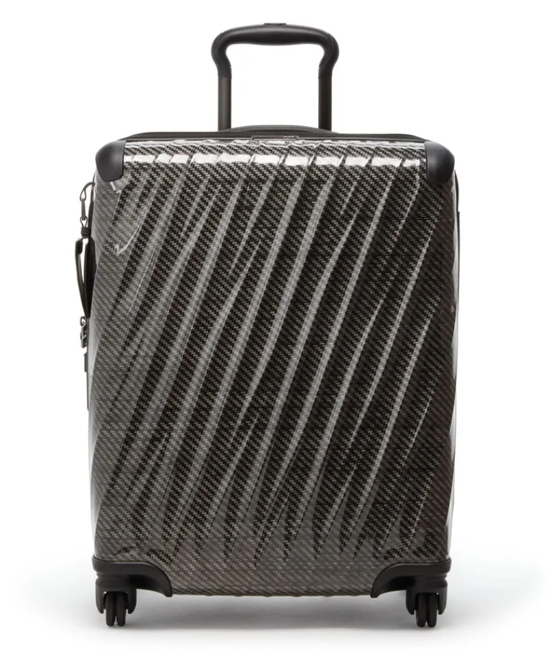London Luggage Spinner (4 Wheel) | Hardside Luggage-19 Degree Lite Continental 4 Wheeled Carry-On (55 cm) - Black/Graphite