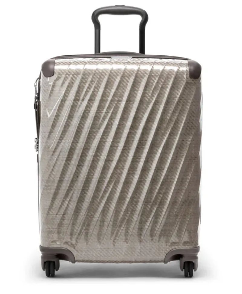 London Luggage Spinner (4 Wheel) | Hardside Luggage-19 Degree Lite Continental 4 Wheeled Carry-On (55 cm) - Titanium