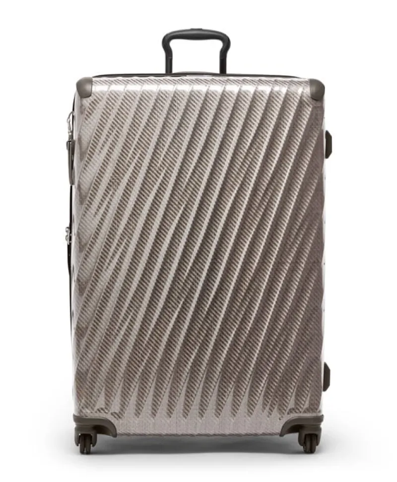 London Luggage Spinner (4 Wheel)-19 Degree Lite Extended Trip Checked Luggage - Titanium