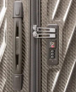 London Luggage Spinner (4 Wheel)-19 Degree Lite Extended Trip Checked Luggage - Titanium