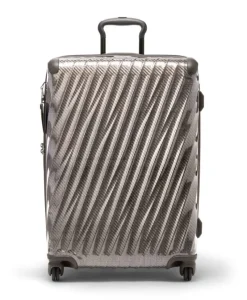London Luggage Hardside Luggage | Cabin Luggage-19 Degree Lite Short Trip Checked Luggage 66 cm - Titanium
