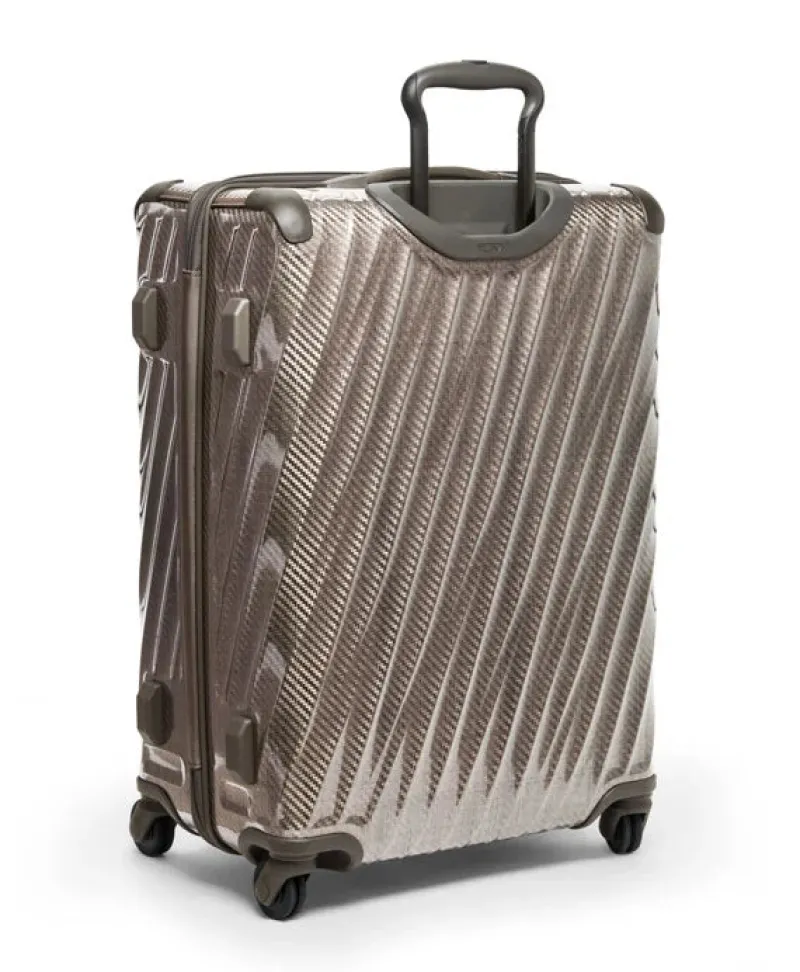 London Luggage Hardside Luggage | Cabin Luggage-19 Degree Lite Short Trip Checked Luggage 66 cm - Titanium