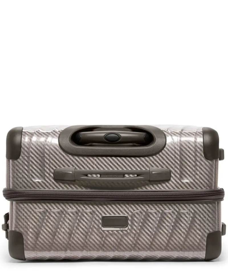 London Luggage Hardside Luggage | Cabin Luggage-19 Degree Lite Short Trip Checked Luggage 66 cm - Titanium