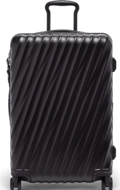 Tumi Hardside Luggage | Cabin Luggage-19 Degree Short Trip Expandable 4 Wheeled Packing Case - Black Textured