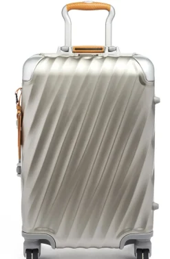London Luggage Aluminium Luggage | Hardside Luggage-19 Degree Titanium International Carry-On - Titanium