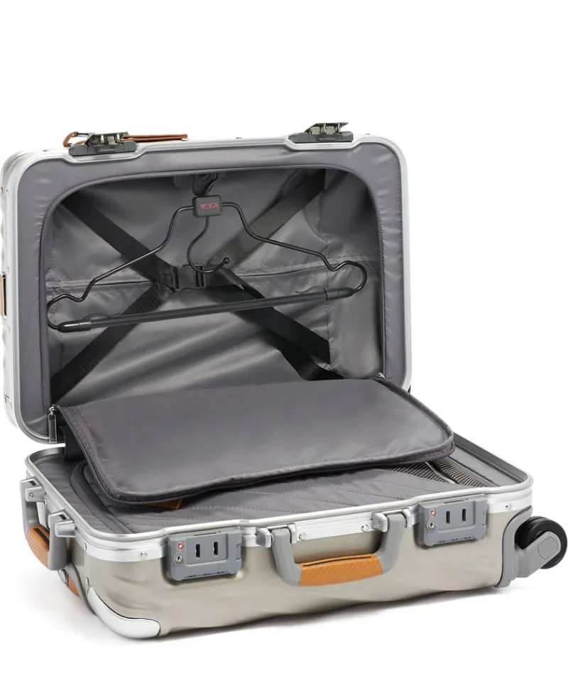 London Luggage Aluminium Luggage | Hardside Luggage-19 Degree Titanium International Carry-On - Titanium