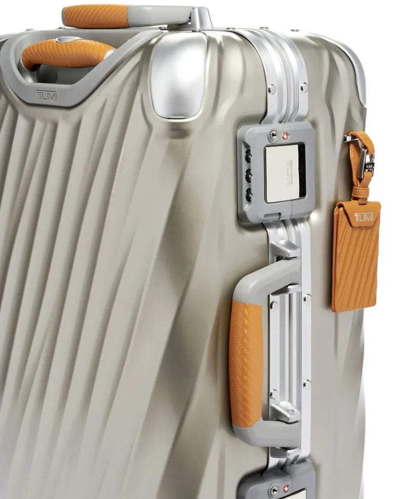 London Luggage Aluminium Luggage | Hardside Luggage-19 Degree Titanium International Carry-On - Titanium