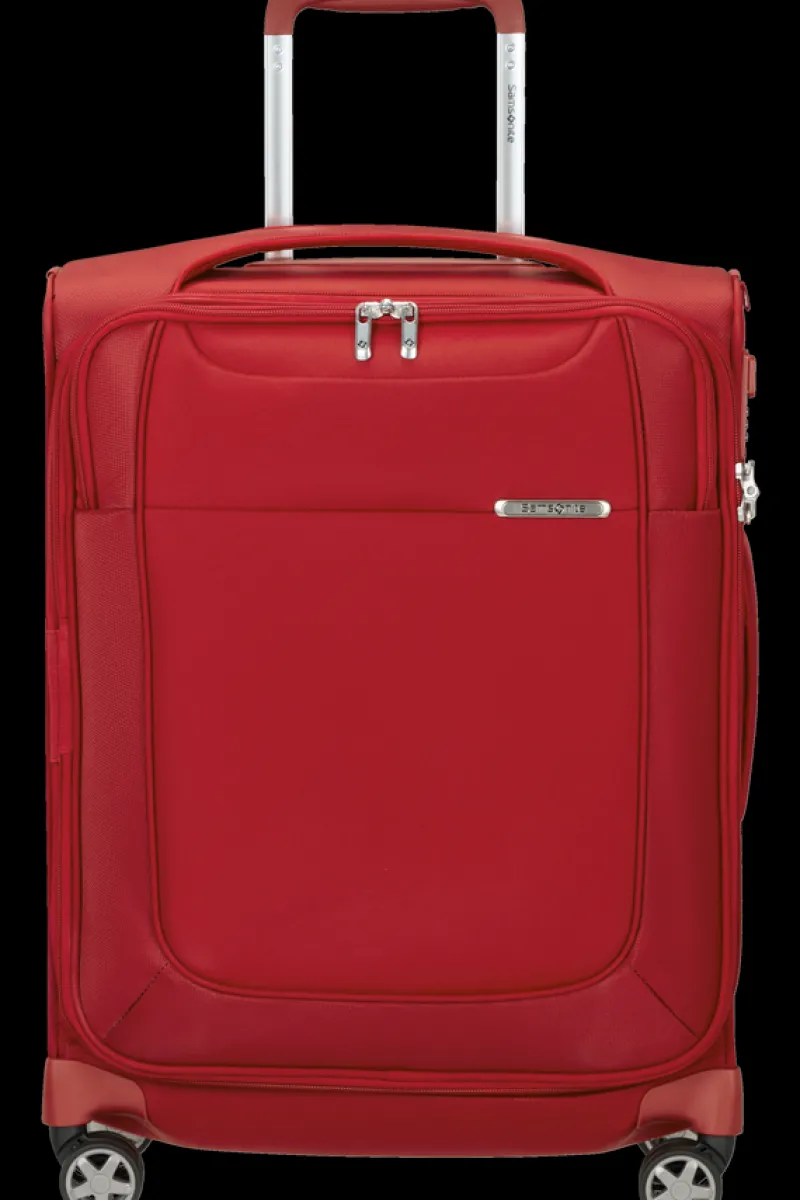 Samsonite Spinner (4 Wheel) | Lightweight Luggage-D'LITE 55cm Spinner Expandable (4 wheels) - Chili Red