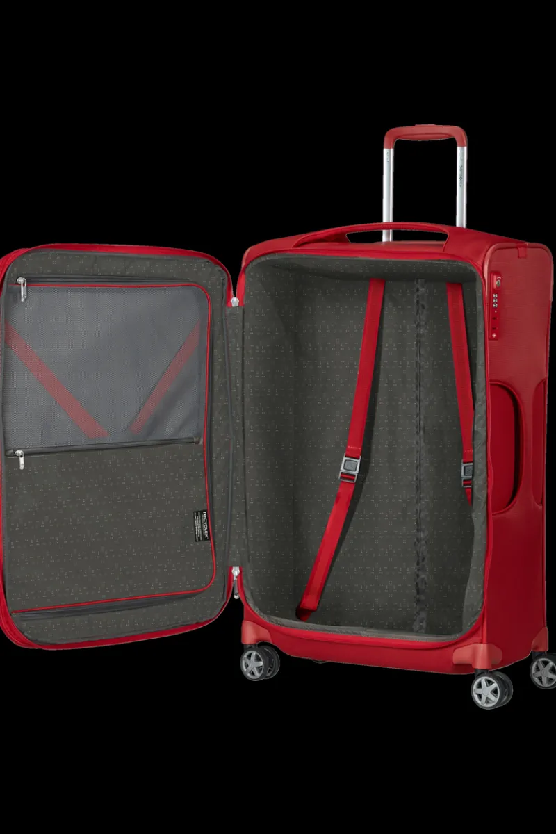 Samsonite Spinner (4 Wheel) | Lightweight Luggage-D'LITE 78cm Spinner Expandable (4 wheels) - Chili Red