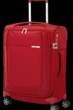 Samsonite Spinner (4 Wheel) | Lightweight Luggage-D'LITE 55cm Spinner Expandable (4 wheels) - Chili Red