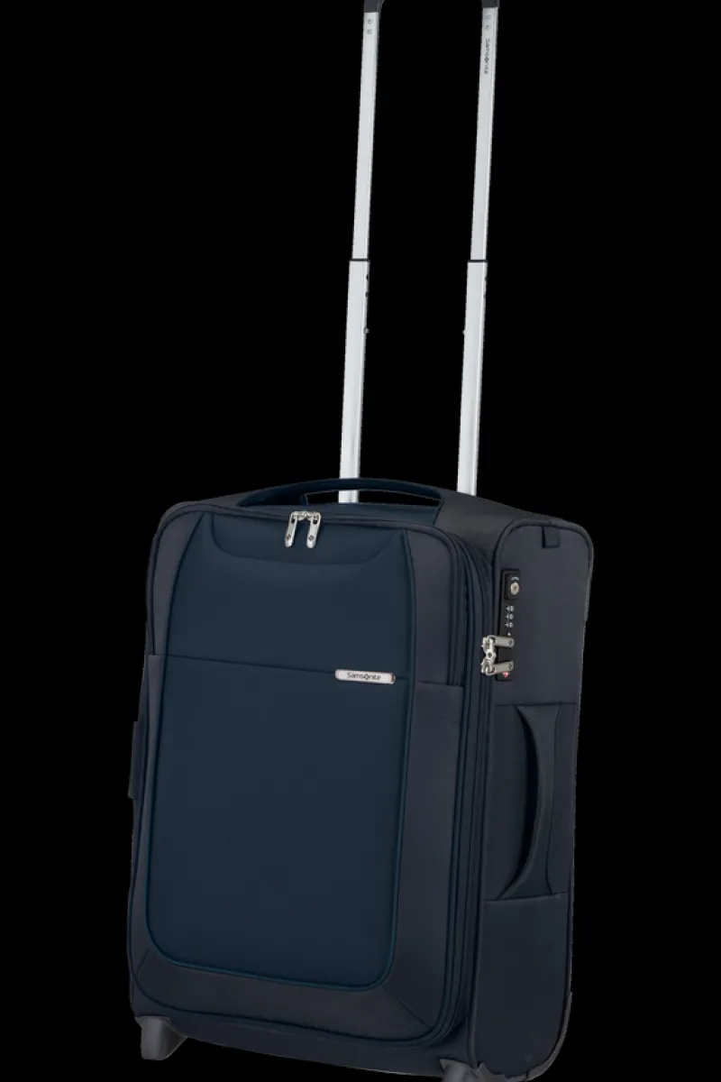 Samsonite Spinner (4 Wheel) | Lightweight Luggage-D'LITE 55cm Upright Expandable (2 wheels) - Midnight Blue