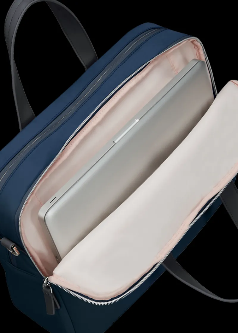 Samsonite Briefcases | Eco Friendly Luggage-ECO WAVE 2 Compartment Briefcase 15.6" - Midnight Blue