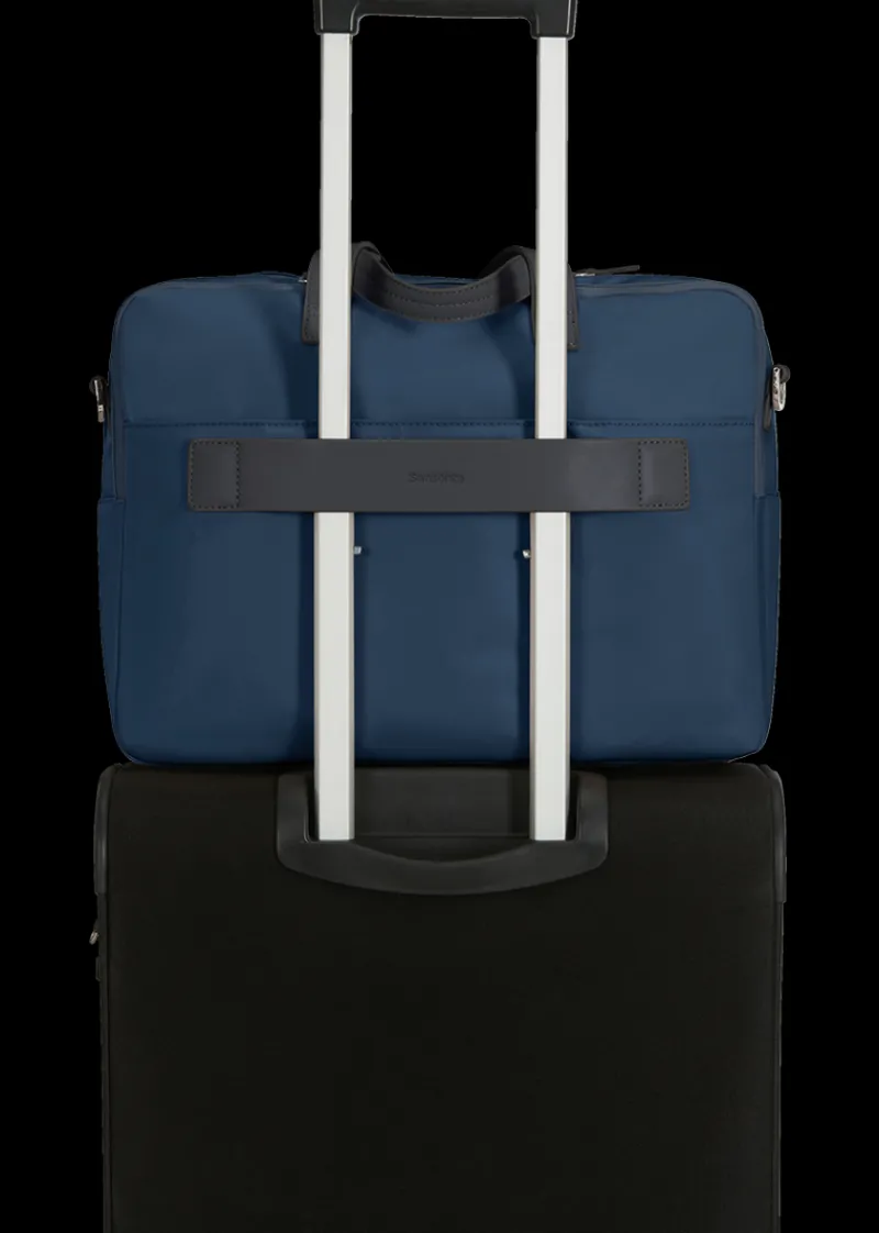 Samsonite Briefcases | Eco Friendly Luggage-ECO WAVE 2 Compartment Briefcase 15.6" - Midnight Blue