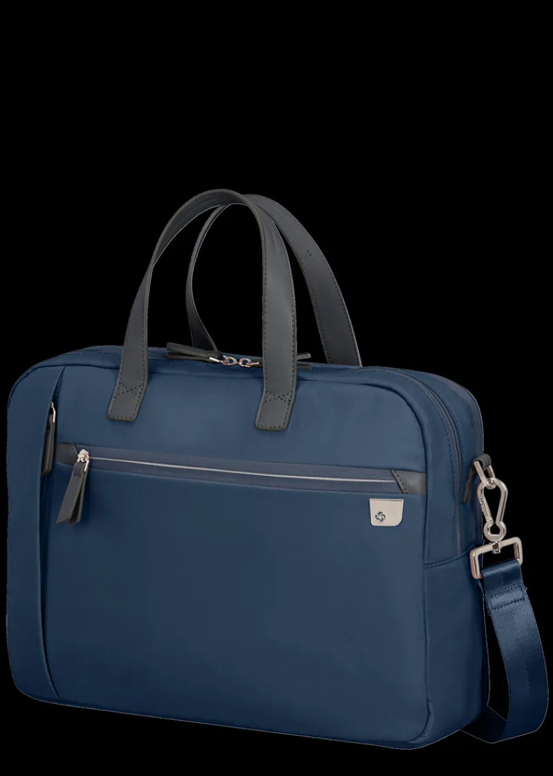 Samsonite Briefcases | Eco Friendly Luggage-ECO WAVE 2 Compartment Briefcase 15.6" - Midnight Blue