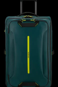 Samsonite Upright (2 Wheel) | Lightweight Luggage-ECODIVER Duffle with wheels 67cm - Dark Teal/Lime